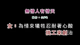 (演唱版)陳亞蘭+施文彬-無情人有情天(DIY卡拉OK字幕)