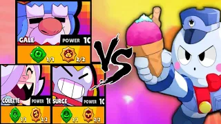 WHICH IS THE BEST CHROMATIC BRAWLER | LOU vs SURGE vs COLETTE vs GALE | LOU BRAWLER TEST BRAWL STARS