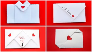 4 Card Ideas for Birthday | How to Fold a Letter | Easy Message Envelope #envelope