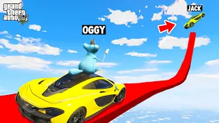 OGGY AND JACK DID FUNNIEST Stunt Race WITH MCLAREN! GTA5