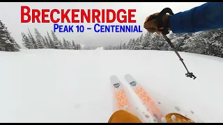 12" Powder Day at Breckenridge - 1st Chair on Peak 10 Falcon skiing Centennial
