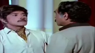 Rajkumar slapping Amrishpuri funny hiliruous style.