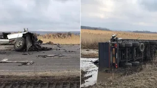 Жуткое Дтп в Воронежской области 30.03.2021г- столкнулись "ВАЗ-2106" и "Isuzu". Водитель ВАЗа погиб.