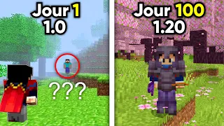 100 Jours Dans Toutes les Versions de Minecraft !