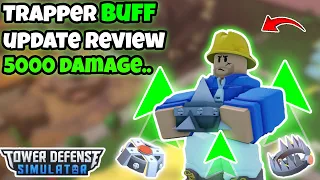 TRAPPER BUFF UPDATE | Is BUFFED Trapper still trash? | Tower Defense Simulator | ROBLOX