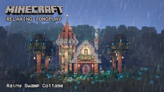 Minecraft Relaxing Longplay - Rainy Swamp - Cozy Cottage House (No Commentary) 1.19