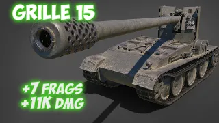 Grille 15 - 7 Frags 11K Damage - The bushes are not won! - World Of Tanks