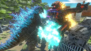 Volcanic Titans: Thermo Mechagodzilla vs. Evolved Godzilla! - Animal Revolt Battle Simulator