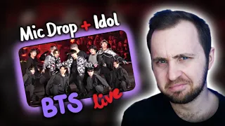 BTS -  Mic Drop, Idol Live // реакция