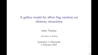 Anne Thomas - A gallery model for affine flag varieties via chimney retractions