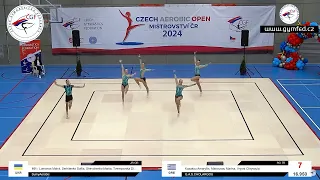 GR_AG2.Сергиенко С.Ломонос М.Тверезовская Д.Шевченко М.Воловик Е. Czech Aerobic Open 20.04.2024