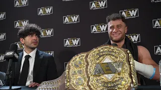 MJF IS STILL THE AEW WORLD CHAMPION.... ANOTHER WILD MJF MEDIA SCRUM | AEW DOUBLE OR NOTHING 2023