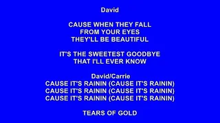 TEARS OF GOLD KARAOKE DAVID BISBAL FT. CARRIE UNDERWOOD