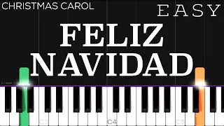 Feliz Navidad - Christmas Song | EASY Piano Tutorial