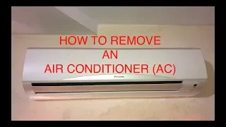 HOW TO REMOVE OR UNINSTALL AN AC (AIR CONDITIONER) WITHOUT LOSING GAS