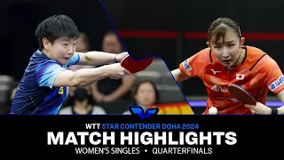 Sun Yingsha vs Hina Hayata | WS QF | WTT Star Contender Doha 2024