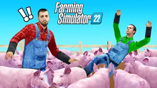 We Were Hired As FARMERS And This Happened (Farming Simulator 22)