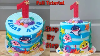 How To Make Baby Shark Cake | Baby Shark Fondant Cake Tutorial | Baby Shark Theme Cake