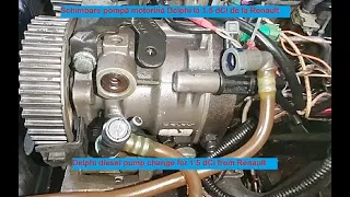 Schimbare pompă motorină pe / Diesel pump change on Megane 2 1.5dCi