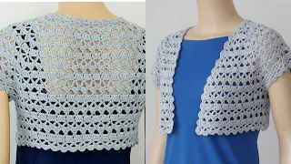 Super Nice Crochet Summer Short Top Crochet Blouse Sweater Vest Pattern|Crochet Short Jacket pattern