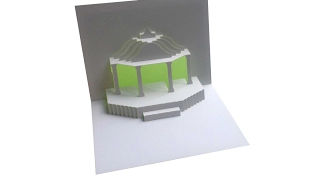 Bandstand Pop Up Card Tutorial - Origamic Architecture