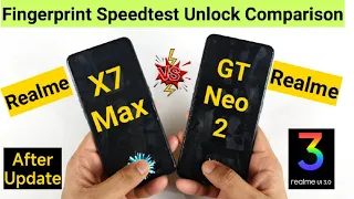 Realme X7 Max vs Realme GT Neo 2 Fingerprint Speedtest Unlock Comparison After Realme Ui 3.0 🔥🔥🔥