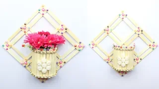 Beautiful home decoration idea with popsicle sticks | home decorating ideas handmade
