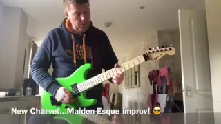 Maiden-Esque Guitar Solo improvisation on new Charvel