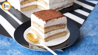 Tiramisu Cake with homemade Mascarpone cheese Recipe by Food Fusion