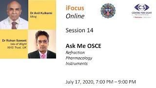 iFocus Online, Session 14, OSCE in Refraction, Pharmacology and Instruments