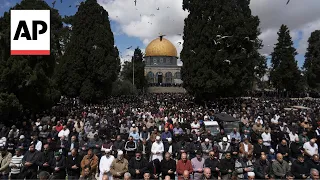 Palestinians pray on first Friday of Ramadan in Jerusalem