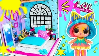 Miniature Splatters LOL SURPRISE DOLLS Dollhouse 💦  DIY Room Tutorial