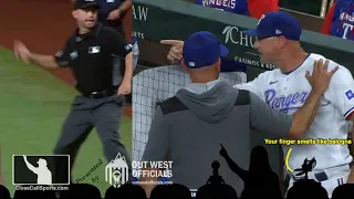 Ejection 120 - Rangers Coach Corey Ragsdale Tossed After Replay Reverses Will Little's Out Call