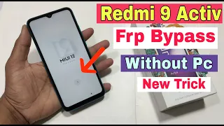 Redmi 9 Activ FRP Bypass | Redmi (M2006C3MII) Google Account Bypass Without pc | New Trick |