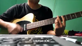 Taking Back Sunday  - Suburban Home/I like food GUITAR COVER with lyrics