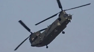 Chinook at the RIAT Fairford 2014 spinning around and making C-Saw