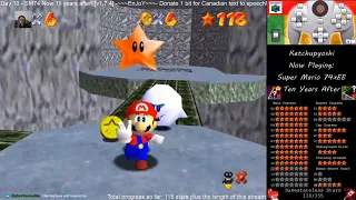 Super Mario 74 Ten Years After: [C12] Cliff of Time 7 Stars Savestateless
