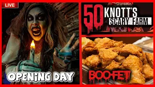 🔴  [LIVE]  Opening Day - Knott’s Scary Farm 50th Anniversary | Knott’s Boo-Fet (9.21.23)