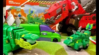 Disney Cars 3 DinoTrux Toys - Next Gen Haulers - Dinotrux Mega Construx Garby Unboxing Dinosaur Toys