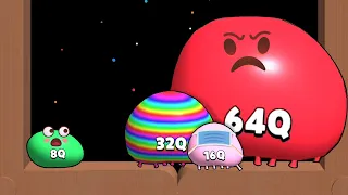 Blob Merge 3D: MAX Level - Unlock 8Q 16Q 32Q 64Q | 2048 Blob Android Gameplay Walkthrough