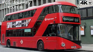 FULL JOURNEY | Route 55 | Oxford Circus - Walthamstow Central | LTZ1364 (LT364)