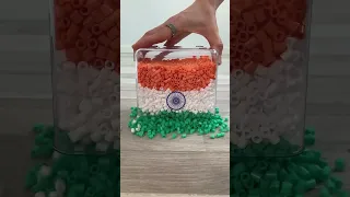 I Made the Flag of India With Beads! #shorts #reverse #streetfood #ai #asmr