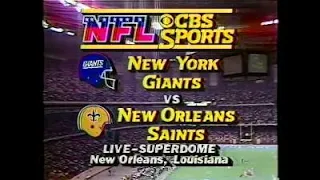 New York Giants Vs. New Orleans Saints 10/27/1985