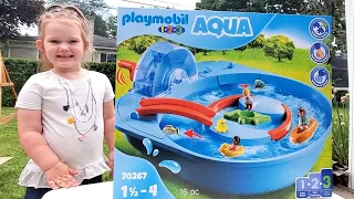 Zuza Is Unboxing And Playing With Playmobil 1.2.3 Aqua Splish Splash Water Park | Toy Review