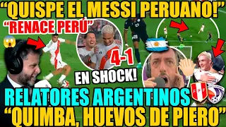 RELATORES ARGENTINOS IMPACTAD0S con PIERO QUISPE y GOLAZO! APLAUDEN A SONNE! PERÚ 4-1 REP DOMINICANA