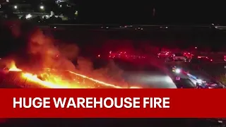 Warehouse storing fireworks engulfed in flames - second fireworks fire in a week in Florida