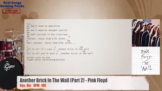 🥁 Another Brick In The Wall - Pink Floyd Drums Backing Track with chords and lyrics