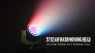 37×15W RGBW BEAM WASH ZOOM MOVING HEAD