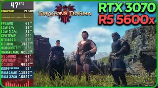 Dragon's Dogma 2 RTX 3070 FPS Test Max Settings / DLSS