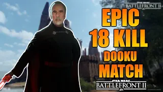 Epic 18 Kill HvV Match As Count Dooku With Fixed Saber Combat - Star Wars Battlefront 2